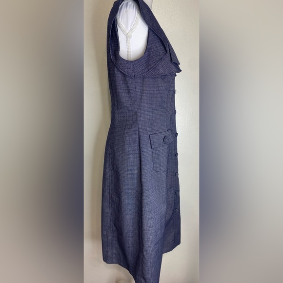 KAY UNGER Elegant Blue Sleeveless Dress - Picture 4 of 11